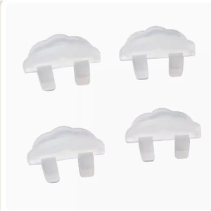 Clip en plastique ABS de 6mm avec boucle en verre pour porte de classeur en verre, forme carrée, design moderne et simple - Product Image 2