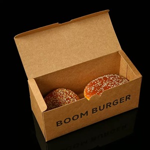 Scatole per Hamburger Fast Food in Carta Kraft Usa e Getta, Confezioni per Cibo Fritto Personalizzate - Product Image 2