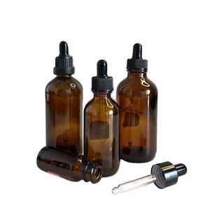 Botella de Vidrio Ámbar Redonda de 5ml 10ml 15ml 20ml 30ml 50ml 100ml Más Vendida con Tapa Cuentagotas Negra a Prueba de Manipulación - Product Image 5