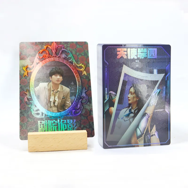 Пользовательская Звездная голографическая игровая карточка, фотокнига, индивидуальный дизайн персонажей, ультрафиолетовые игровые карты, печатные коллекционные карты
