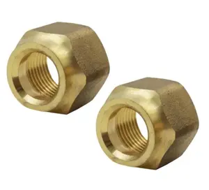 5/8 in 45 Degree Flare Tube Fitting, Brass Short Forged Nut