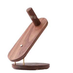Support de sèche-cheveux en bois, support de rangement circulaire autoportant pour salle de bain, pour sèche-cheveux et accessoires - Product Image 2