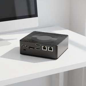 Ordinateur de bureau portable puissant sans ventilateur Barebone Poste de travail Mini <span class=keywords><strong>PC</strong></span> <span class=keywords><strong>Petit</strong></span> <span class=keywords><strong>PC</strong></span> noir <span class=keywords><strong>Gamer</strong></span> - Product Image 1