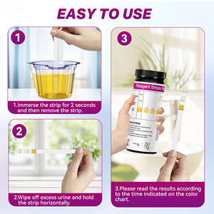 맞춤형 소변 검사 스트립 3개 항목 소변 감염 검사 스트립 (백혈구, 아질산염, pH) - Product Image 6