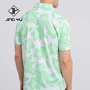 Camisetas de Golf con Estampado Floral Personalizado de Alta Calidad, Camisetas Polo de Rendimiento para Hombre 100% Poliéster, Fabricación de Camisetas - Product Image 2