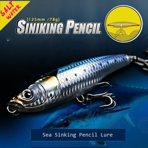 Hunthouse Glitter Crasting 125mm 78g Sea Lead Wobbler Pencil Sinking Pencil Hard Lure Artificial Swim Bait - Product Image 4