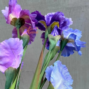 Flor violeta floral de seda artificial grande de <span class=keywords><strong>IRIS</strong></span> morado impreso en 3D DE LA KEWEI-J847 - Product Image 4