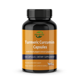 Cápsulas de Cúrcuma y Curcumina con Extracto de Pimienta Negra de Marca Privada OEM para el Confort de las Articulaciones y Apoyo Antioxidante, Suplemento Dietético - Product Image 1
