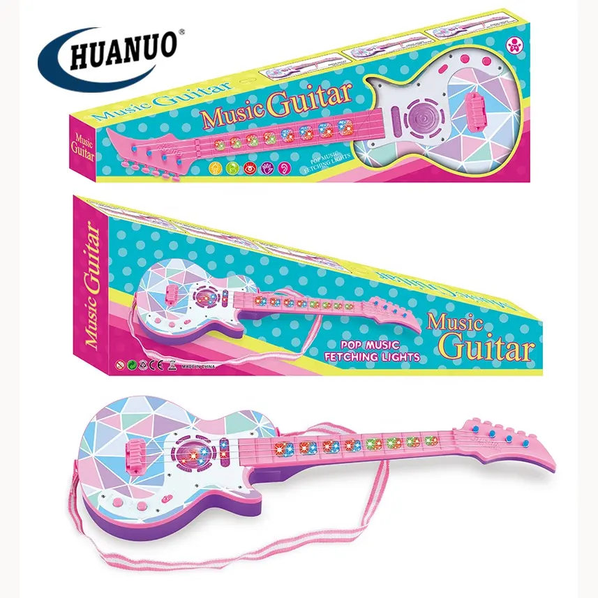 Игрушка принцесса Prink, цветная электрическая музыкальная пластиковая гитара, игрушка для девочки