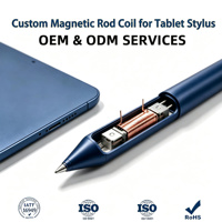 Bobine magnétique personnalisée pour stylet de tablette, stylo de dessin graphique et antennes RFID LF, assemblage d'inducteur à noyau de ferrite EMR haute performance