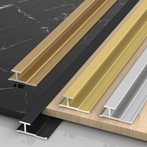Moulure de bordure en aluminium de type I-Beam pour placage de <span class=keywords><strong>bois</strong></span> UV et panneau intégré avec finition d'angle en plaque de cristal de carbone - Product Image 1