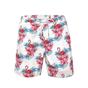 <b>Men's</b> Printed Board Shorts White Summer Tropical Pattern Quick Dry Drawstring Elastic Waist Casual Swim <b>Trunks</b> - Product Image 6