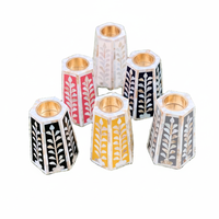 Ensemble de bougies chauffe-plat Mubkhar à incrustation d'os indien, Bakhoor à la mode pour cadeau d'anniversaire de mariage en arabie saoudite et à dubaï, offre spéciale