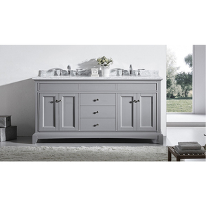 72Inch Transitional Bathroom <b>Vanity</b> with Wood <b>Mirror</b>& Water Resistant Design Durable Construction Double Sink Made in Vietnam - Product Image 2