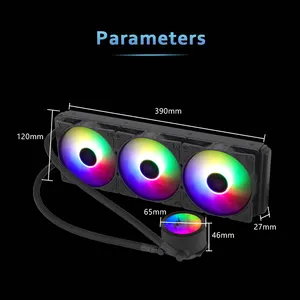 Fabrieksprijs Pc Waterkoeling Vloeistof Cpu Koeler Met Scherm Argb Rgb Koelbox Koelventilator 120Mm Radiator