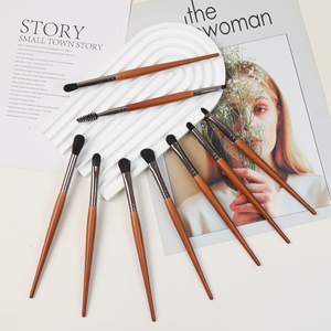 Juego de brochas para sombra de ojos de 9 piezas, color madera premium, con agarre cómodo para crear <span class=keywords><strong>maquillaje</strong></span> diario sin esfuerzo - Product Image 2