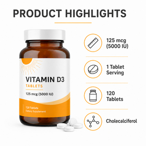 Complément Alimentaire Premium 10000 UI Calcium Vitamine D3 K2 Comprimé Améliore la Densité Osseuse Soutien Immunitaire Énergie Vitamines Minéraux 60 - Product Image 3