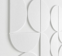 Panneau acoustique en polyester courbé en demi-cercle, panneau mural absorbant le son en forme d'arc, panneau mural décoratif d'intérieur, réduction du bruit