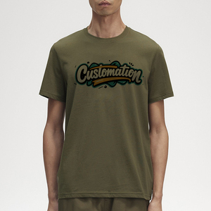 T-shirts 100% coton pour hommes, 240 grammes, lourds, décontractés, coupe ajustée, col rond, respirants et écologiques, tricotés normalement de haute qualité - Product Image 1