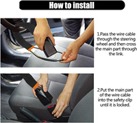Verrou de sécurité antivol pour ceinture de sécurité, accessoires automobiles universels, fixation pour porteau de ceinture de sécurité, verrou de volant, verrou de porte