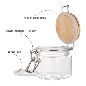 Oferta: Envases Reutilizables para Dulces y Alimentos de 250 ml (8.5 oz), Frascos de Plástico PET Transparente Irrompibles con Tapa Abatible para Miel - Product Image 3