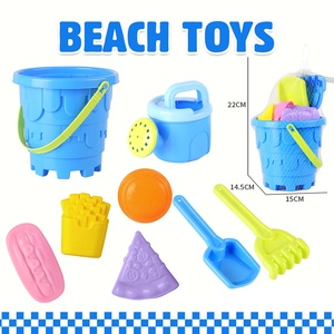 Set di Giocattoli da Spiaggia per Bambini all'Ingrosso, Attrezzi per Castelli di Sabbia con Secchielli, Spruzzini e Stampi per Cibo - Product Image 4