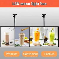 Boîte à lumière décorative LED ultra-mince en alliage d'aluminium magnétique suspendue, haute luminosité, écologique et anti-poussière