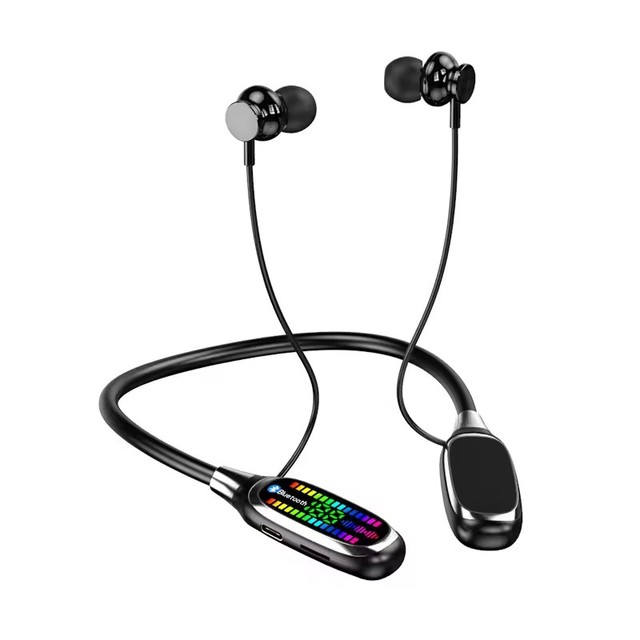 New Style Sports Earphones Headphones Headset Hanging Neck Design Earbuds Ultra-Long Battery Life LED Indicator JL for Karaoke