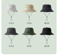 Hombres y mujeres con estilo Verano Camping Pesca Anti-Salpicaduras Uv Anti-Ultravioleta Polo Algodón Cubo Sombrero