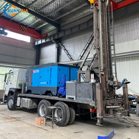 Foreuse de puits montée sur camion / Foreuse de puits profond de 300 m avec compresseur à vendre
