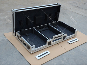 DJ trường hợp đối với 2 x Mỹ bán kính 3000 + 10 inch Mixer với máy tính xách tay đứng và bánh xe bên trong - Product Image 2