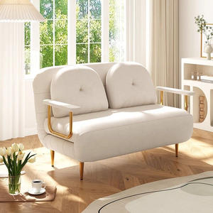 Sofá Cama Individual Moderno Blanco, Plegable y Extensible, Multifuncional para Dormitorio, Balcón, Sala de Estar - Product Image 3