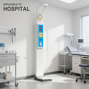 เครื่องชั่งน้ำหนักดิจิตอลแบบหยอดเหรียญสำหรับโรงพยาบาล รุ่น HW-600 ได้รับการรับรอง พร้อมหน้าจอ LED ความละเอียด 0.1 กก. โครงสร้างเหล็ก รับผลิตแบบ OEM/ODM ปรับแต่งได้ - Product Image 5