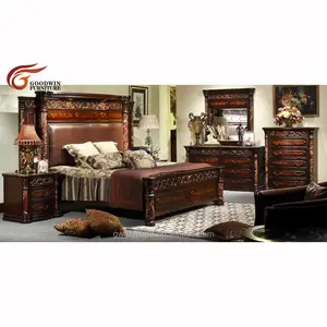 Sala de estar estilo americano, antiguidade, conjuntos de luxo, mobiliário royal/tamanho clássico king quarto conjuntos wa145