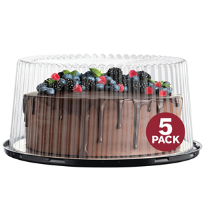Boîte à gâteau ronde transparente en PET de 9 pouces pour les fêtes et les plats à emporter - Product Image 2