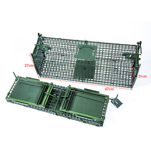 <span class=keywords><strong>Cage</strong></span> de capture et de libération humanisée pour chats sauvages en fil métallique pliable, <span class=keywords><strong>cage</strong></span> de capture d'animaux sauvages à 2 portes - Product Image 5