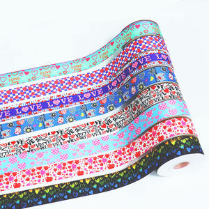 Seri Hari Valentine pita Transfer panas poliester aksesori pakaian dekoratif pita - Product Image 3