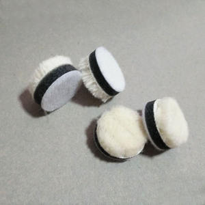 Tampon de polissage en laine Sky Eagle conique, non abrasif, auto-adhésif, avec support en polaire pour meuleuse d'angle - Product Image 2