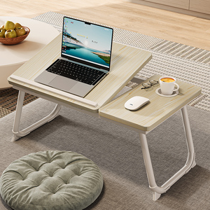 Celaepic โต๊ะไม้พับได้แบบพกพา, โต๊ะคอมพิวเตอร์ประกอบเตียงสำหรับห้องอ่านหนังสือห้องนอนโต๊ะกาแฟ - Product Image 2