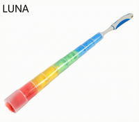 Plumeau coloré à long manche - Poils en microfibre doux pour le nettoyage domestique, brosse à poussière multicolore pour meubles et stores