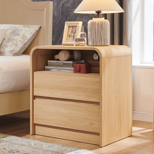 Bedroom Furniture Solid Wood <b>High</b> Quality OEM Nightstand Home Furniture Vietnam Modern Living Room 2 Drawers Durable MD08 - Product Image 1