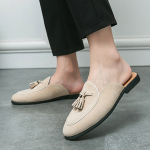 Vente en Gros Mocassins en Cuir Suédé Chaussures pour Femme Couleur Verte Mules Design Tendance Demi-Chaussures pour Homme Pantoufles Mocassins - Product Image 3