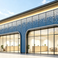 Mur-rideau en aluminium perforé sur mesure, à panneau unique, crée une décoration extérieure architecturale unique et originale.