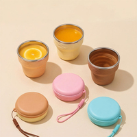 Mug à café pliable le plus vendu, corps compact en silicone pour les voyages et le transport quotidien