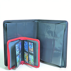 Album photo en cuir PU pliable avec fermeture éclair, 4 emplacements pour cartes, pour voyage, trajets quotidiens, poche de sac à dos, rangement de photos, organisation de documents - Product Image 1