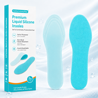 Semelles intérieures en silicone liquide souple de qualité médicale pour le soulagement de la fasciite plantaire et des épines calcanéennes, hypoallergéniques, vente en gros