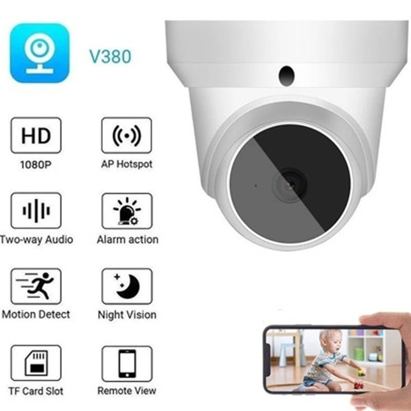 A5 V380Pro 2MP Xiaohuangren Conch Mini Wifi Wireless USB App Control IP Camera Smart PTZ 1080P HD Night Vision AI Remote Monitor · image 6