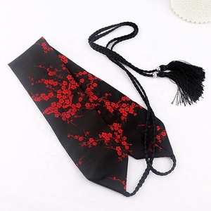 Moda Hanfu estilo chino bordado cinturones de tela accesorios con cintura ancha atada con un cinturón - Product Image 5