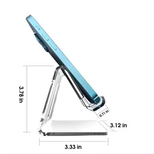 Hot verkopende opvouwbare 4mm dikke moderne transparante acryl telefoonstandaard & houder - Product Image 2