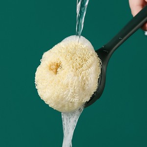Ergonomic Design Kitchen Cleaning Tools Easy-Grip <b>Handle</b> Dish <b>Sponge</b> Durable Nylon Essentials for Convenient Kitchen Clean - Product Image 2